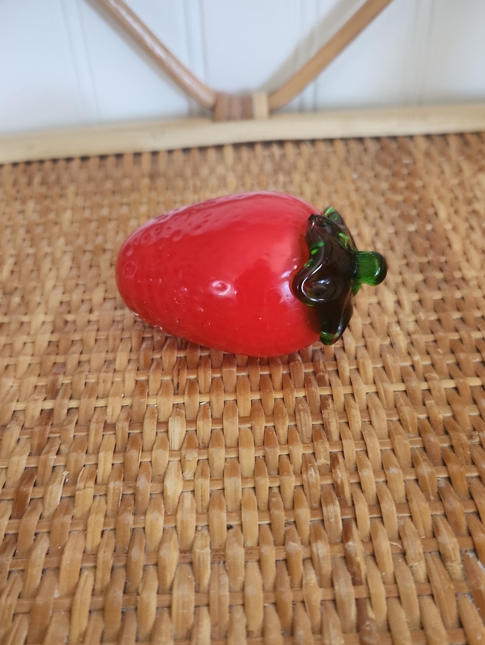 Rare Blown Glass Murano Style Strawberry